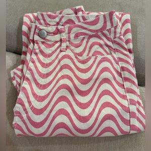 Pink and White Jeans